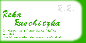 reka ruschitzka business card